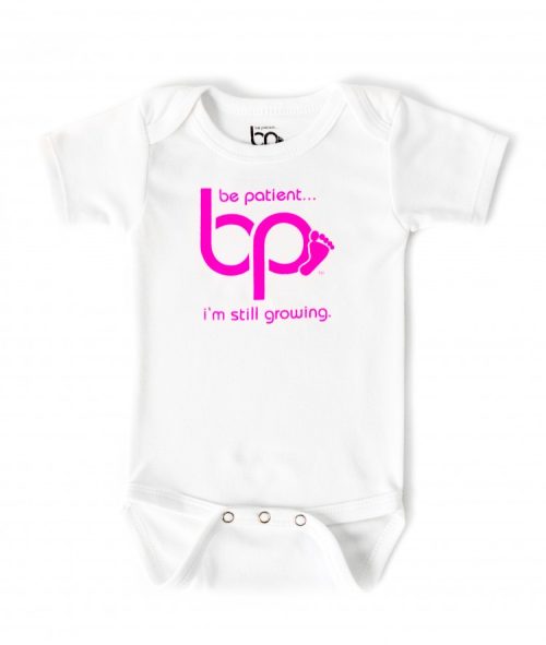 Logo Onesie - White / Pink Print