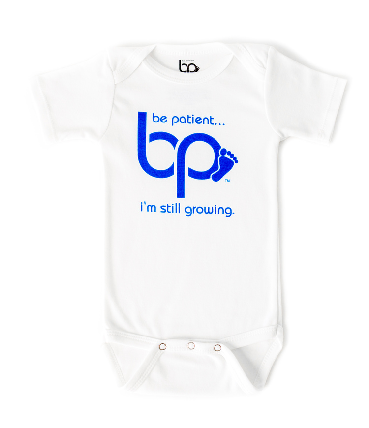 Logo Onesie - White / Blue Print